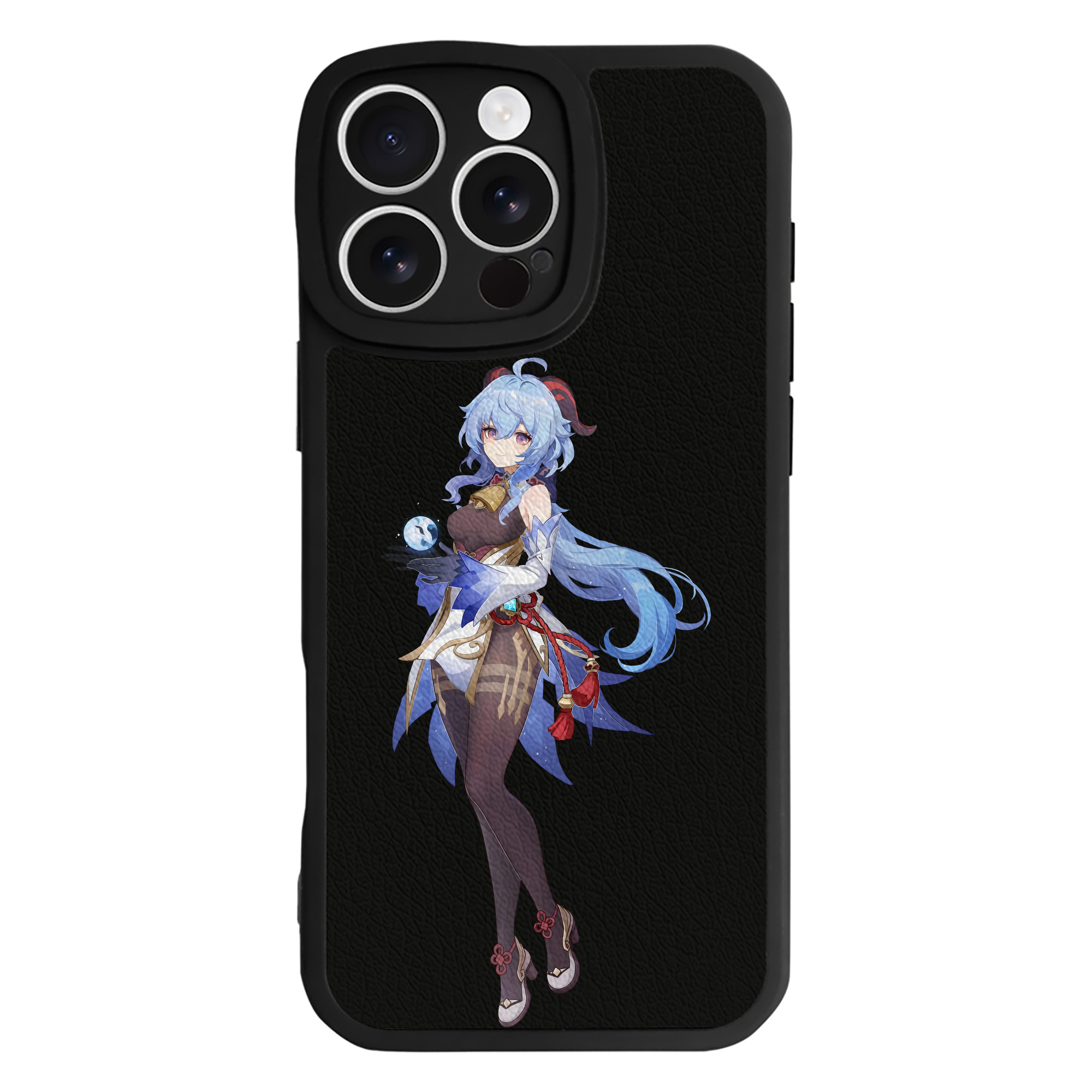 げんし神 甘雨 かんう genshin Ganyu 【iPhone 16シリーズ対応】シリコンスマホケース（レザー調） 材質：シリコン